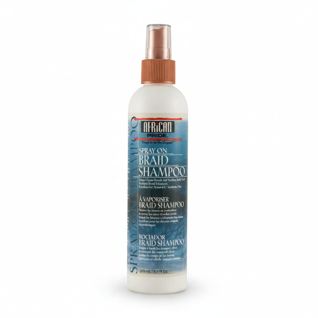 Shampooing spray African Pride pour tresses et coiffures protectrices