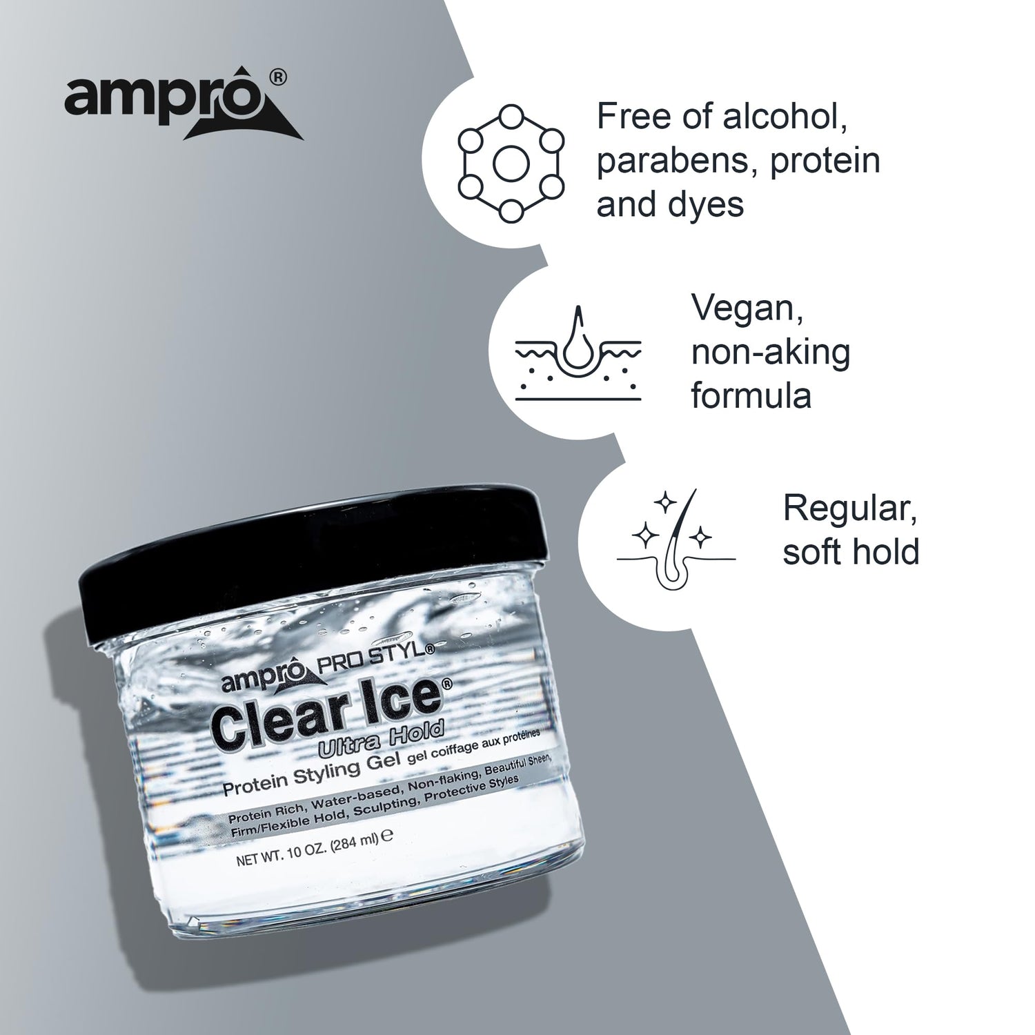 Ampro Pro Styl Protein Styling Gel Clear 10oz