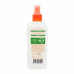Spray bottle with a white label on a white background