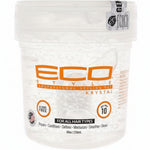 Eco Styler Krystal Styling Gel 8oz in a clear container, alcohol-free for all hair types, provides hold and shine.