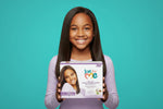 Just for Me No-Lye Conditioning Crème Relaxer Kit box, featuring a smiling young woman on the front with purple and white packaging and multicolor branding.