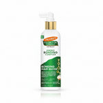 A bottle of Palmer's Coconut Oil Formula Amino Bonding Complex Bonding Hair Gloss with a white pump dispenser, gold collar, and green and orange label on a white background.