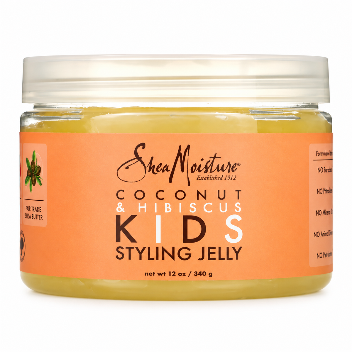 Gelée coiffante pour enfants Shea Moisture à la noix de coco et à l'hibiscus 340 g
