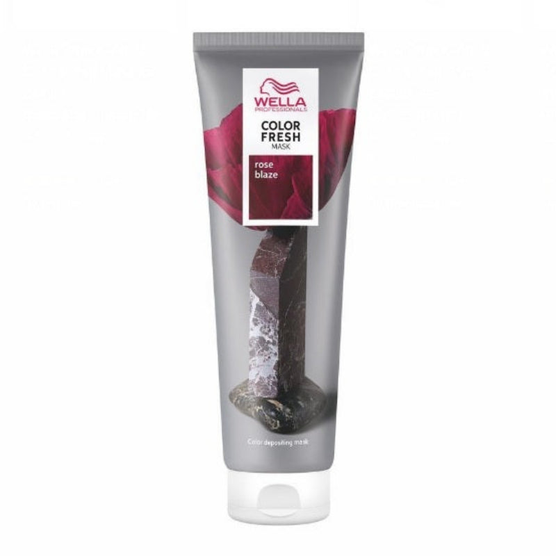 Wella Color Fresh Mask tube with rose blaze design on a white background