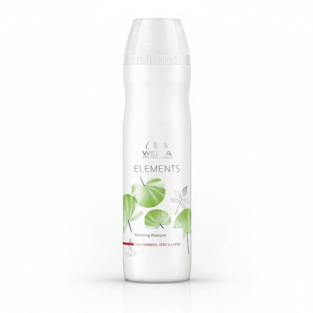 Wella Elements shampoo bottle on a white background