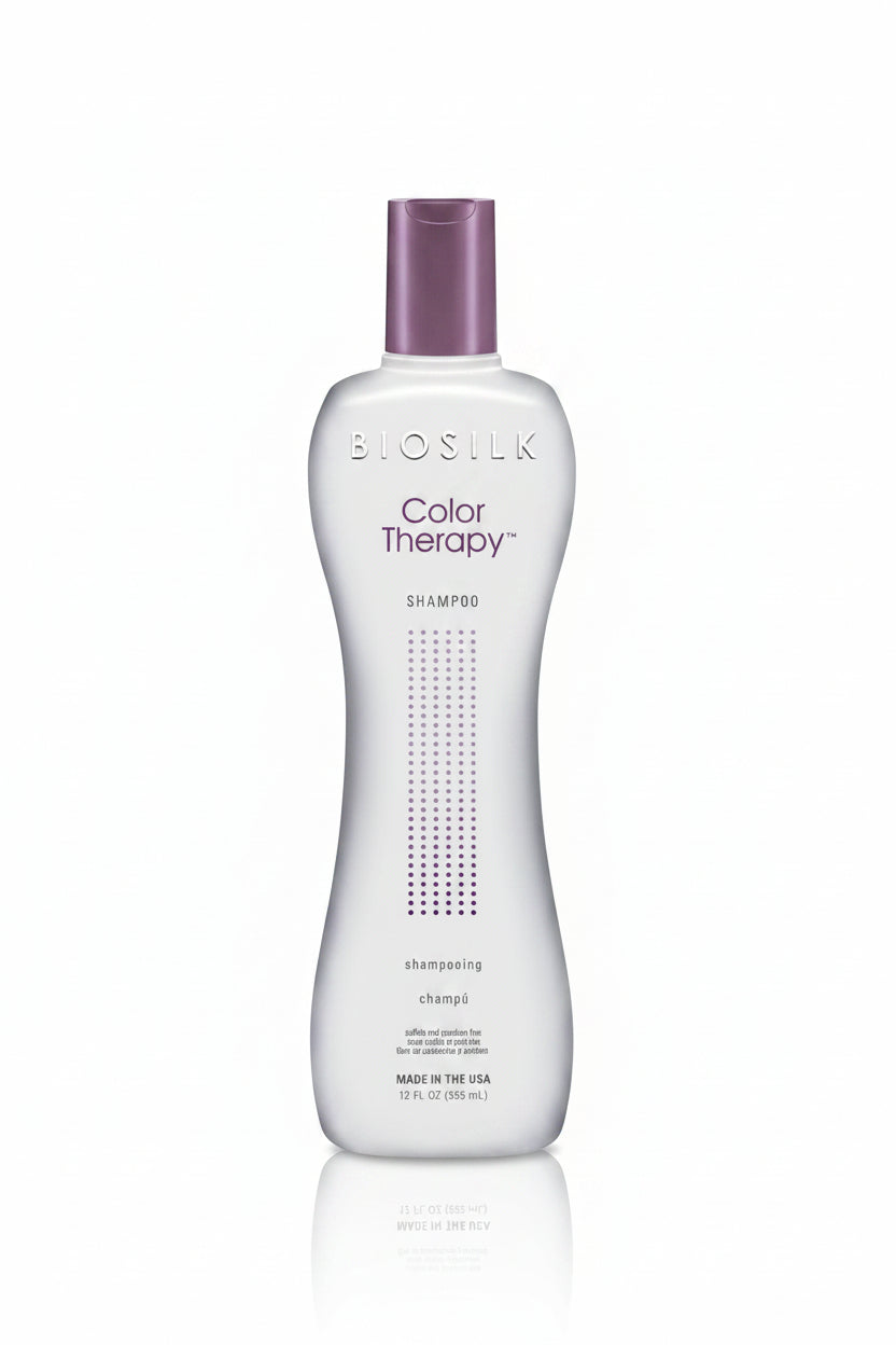 Biosilk Color Therapy shampoo bottle on a white background