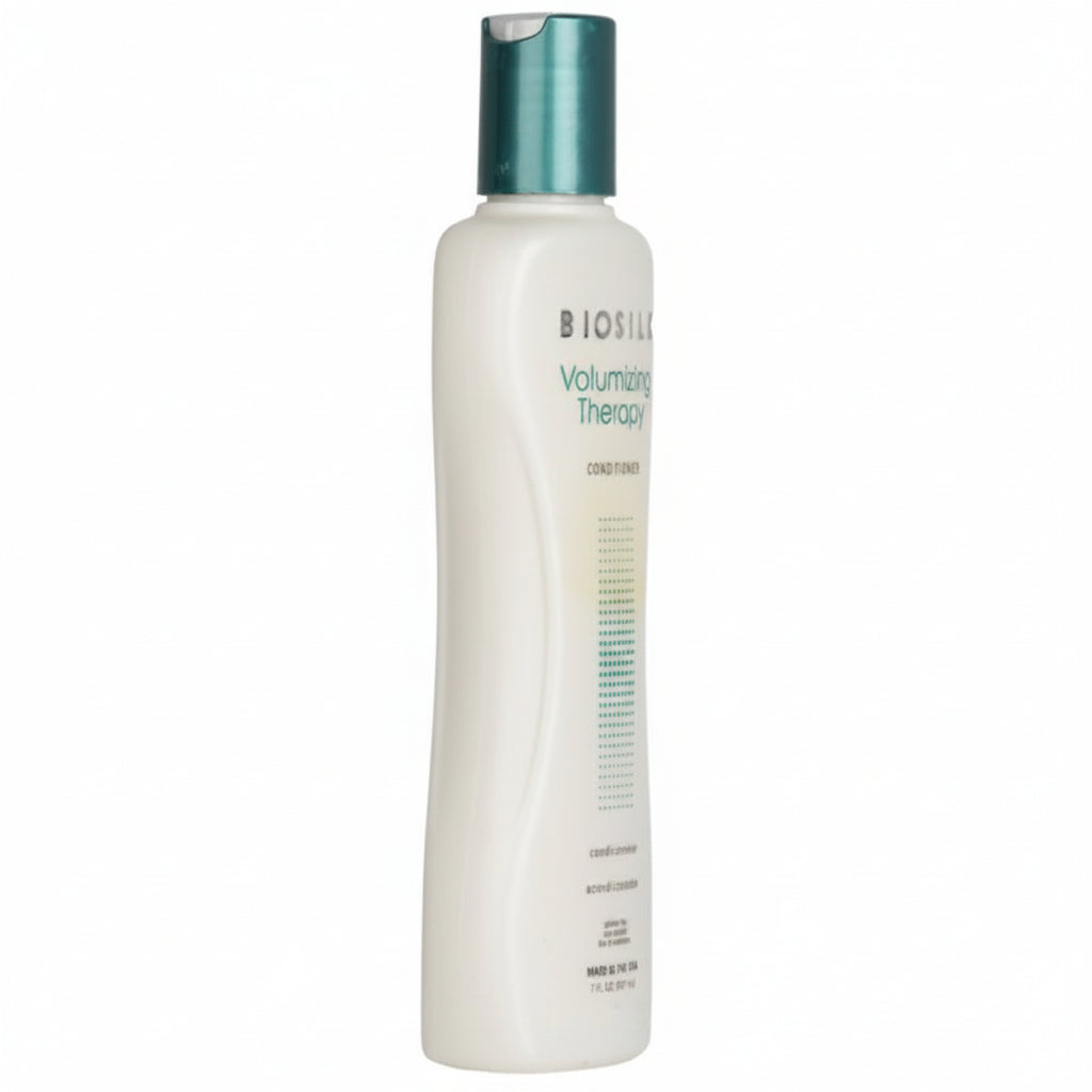 Biosilk Volumizing Therapy bottle on a white background