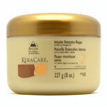 A container of KeraCare Intensive Restorative Masque, 227g size, designed for weak and damaged hair.