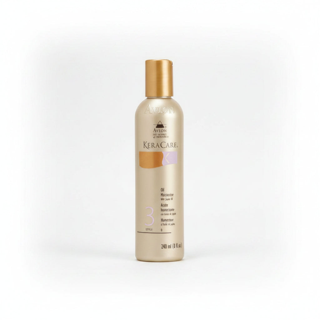 Avlon KeraCare oil moisturizer bottle on a white background