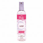 Pink Glosser bottle on a white background
