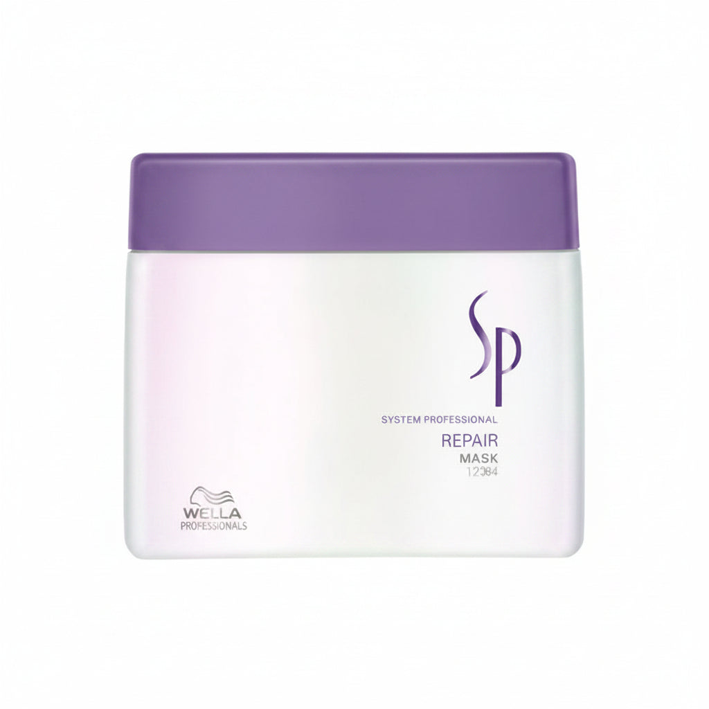 Wella SP Repair Mask container with purple lid on a white background